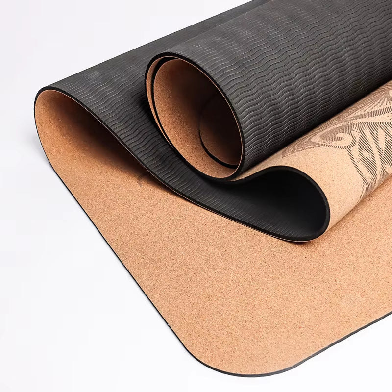 Cork Yoga Mat Intensive Non-Slip 183*56*0.5Cm TPE Fitness Pads Thin Environmental Pad Yoga Mat Yoga Mat