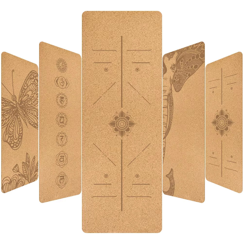Cork Yoga Mat Intensive Non-Slip 183*56*0.5Cm TPE Fitness Pads Thin Environmental Pad Yoga Mat Yoga Mat