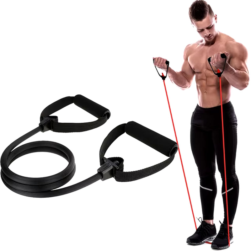 Portable Yoga Pilates Bar Stick with Resistance Band Home Gym Muscle Toning Bar Fitness Stretching Sports Body Workout Exercise